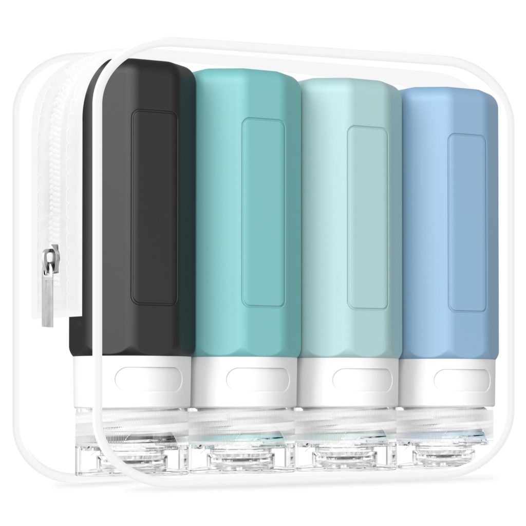 T0438001 90ml 4 Pack Silicone Travel Bottle Set